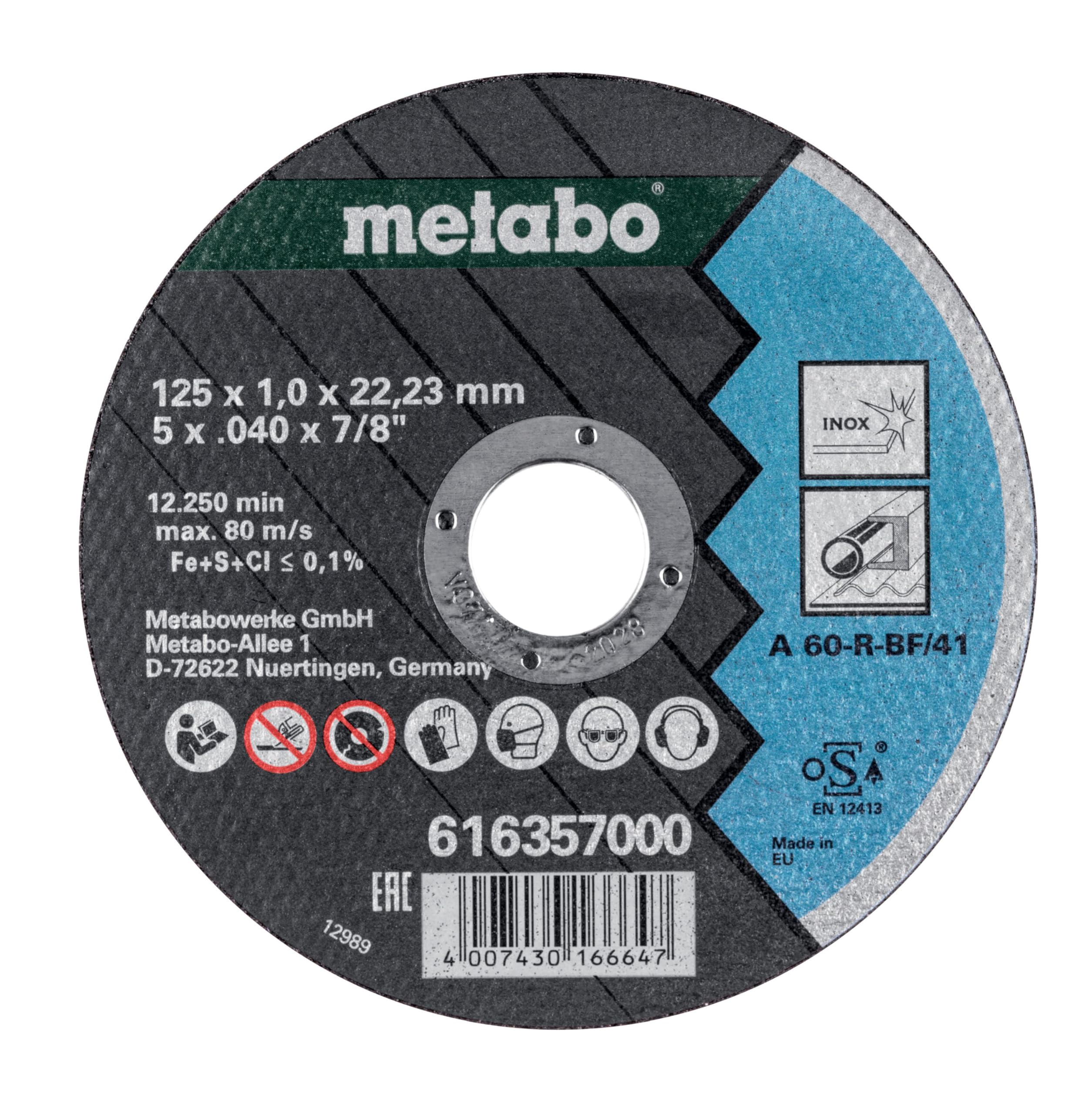 metabo-trennscheiben-sp-125-inox-10-st-ck-art-616359000-125-x-1-0-x-22-23-mm-d-n image 4