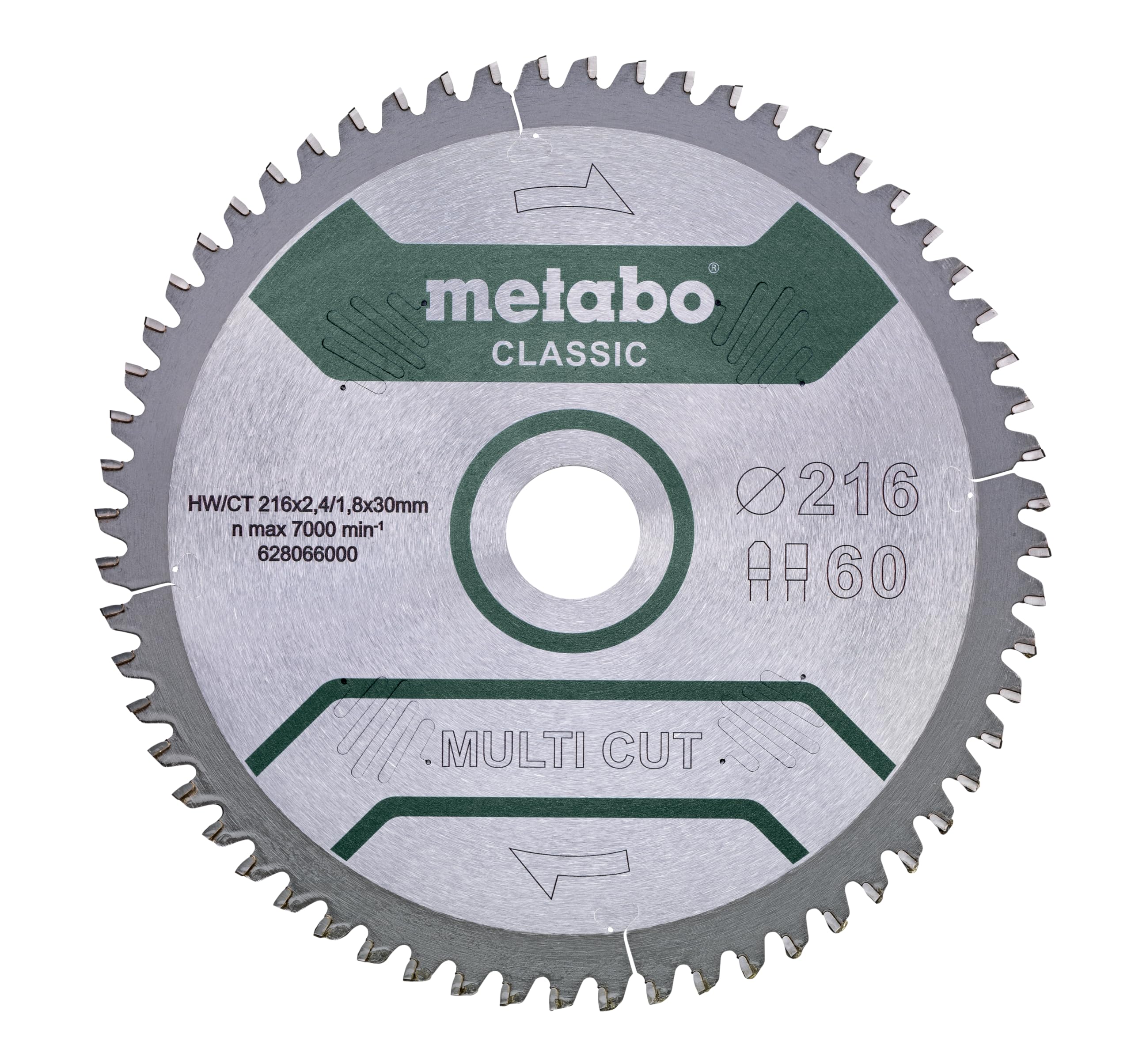 metabo-kreiss-geblatt-precision-cut-216-x-30-mm-z60-fz-tz-holz-laminat-hartmetal image 1