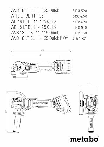metabo-akku-flex-w-18-lt-bl-11-125-18v-akku-winkelschleifer-125-mm-b-rstenlos-ca image 8