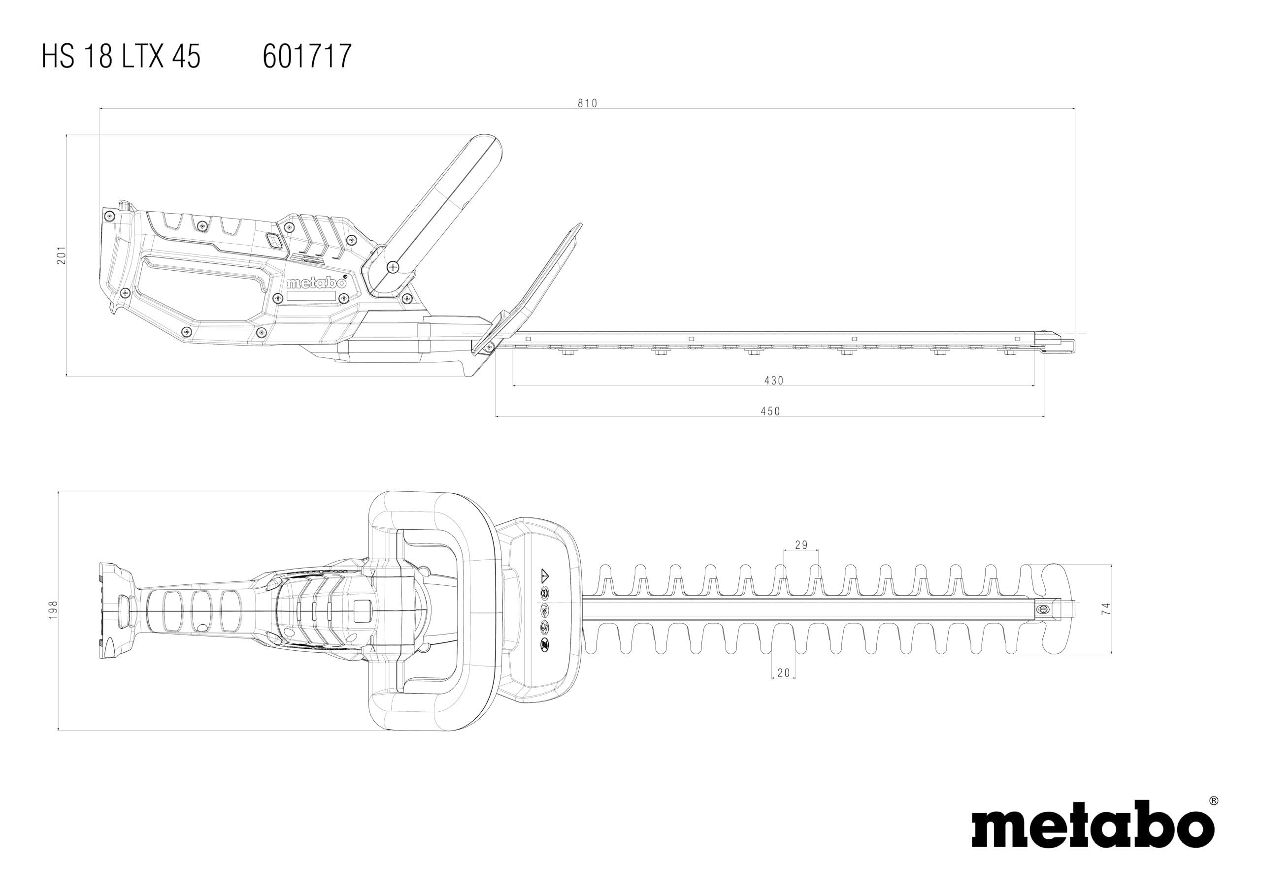 metabo-akku-heckenschere-hs-18-ltx-45-18-v-strauchschere-mit-45-cm-schnittl-nge- image 2