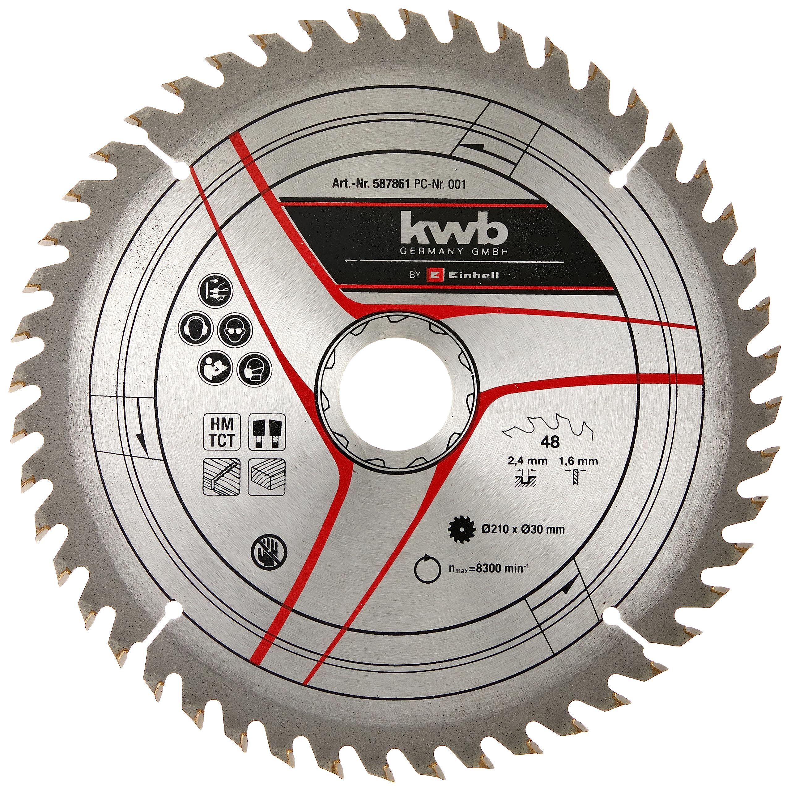 einhell-kreiss-geblatt-210x30-mm-48-z-hne-hartmetall-s-geblatt-f-r-akku-zug-kapp image 3