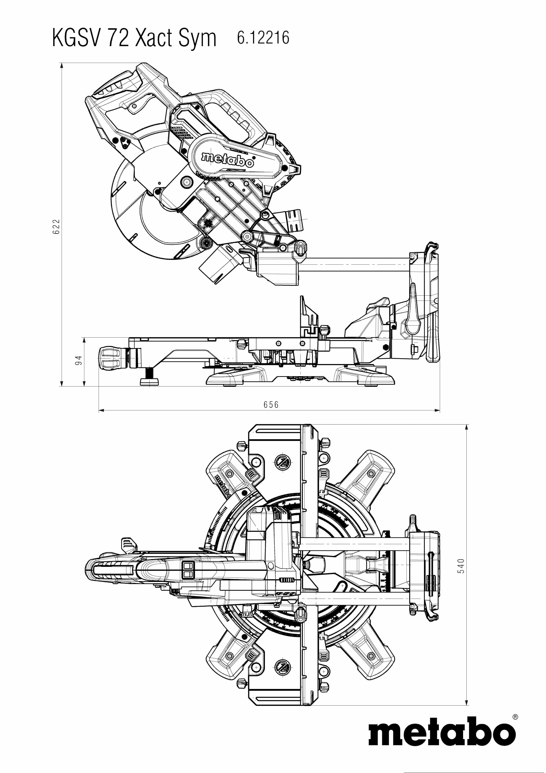 metabo-kapps-ge-kgsv-72-xact-sym-612216000-zug-kapps-ge-bis-305-mm-schnittbreite image 2